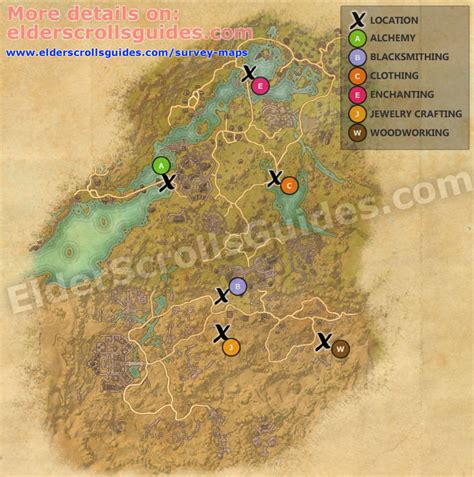 Survey report map locations in Rivenspire zone are indicated on the map below X marks the exact location of each survey report. . Bangkorai jewelry survey